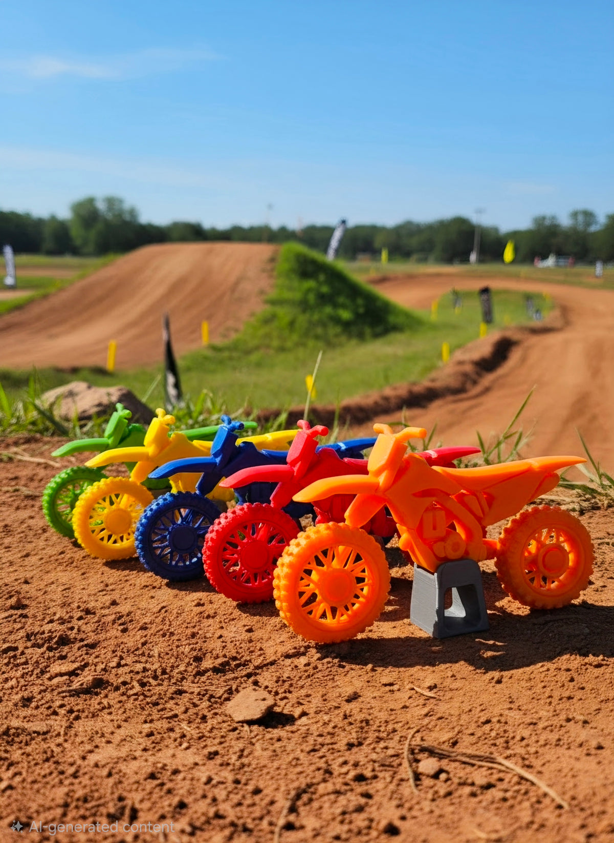 Lil Shredders MX Dirt Bike Toy Multipack 1:10 scale ( 5 bike, multi colored)