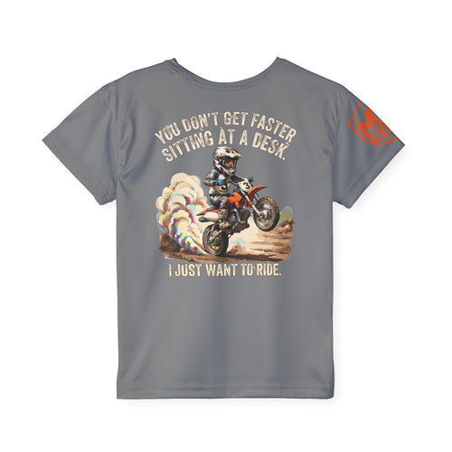 Kids Motocross Jersey — "Homeskooled Rac3r" Dirt Bike Tee
