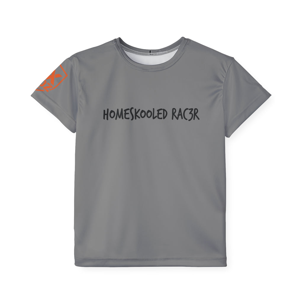 Kids Motocross Jersey — "Homeskooled Rac3r" Dirt Bike Tee