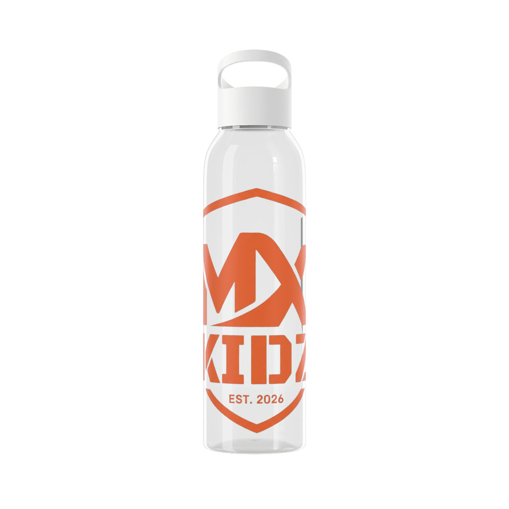 Sky Water Bottle — Clear Sports Bottle with Bold MX KIDZ Logo
