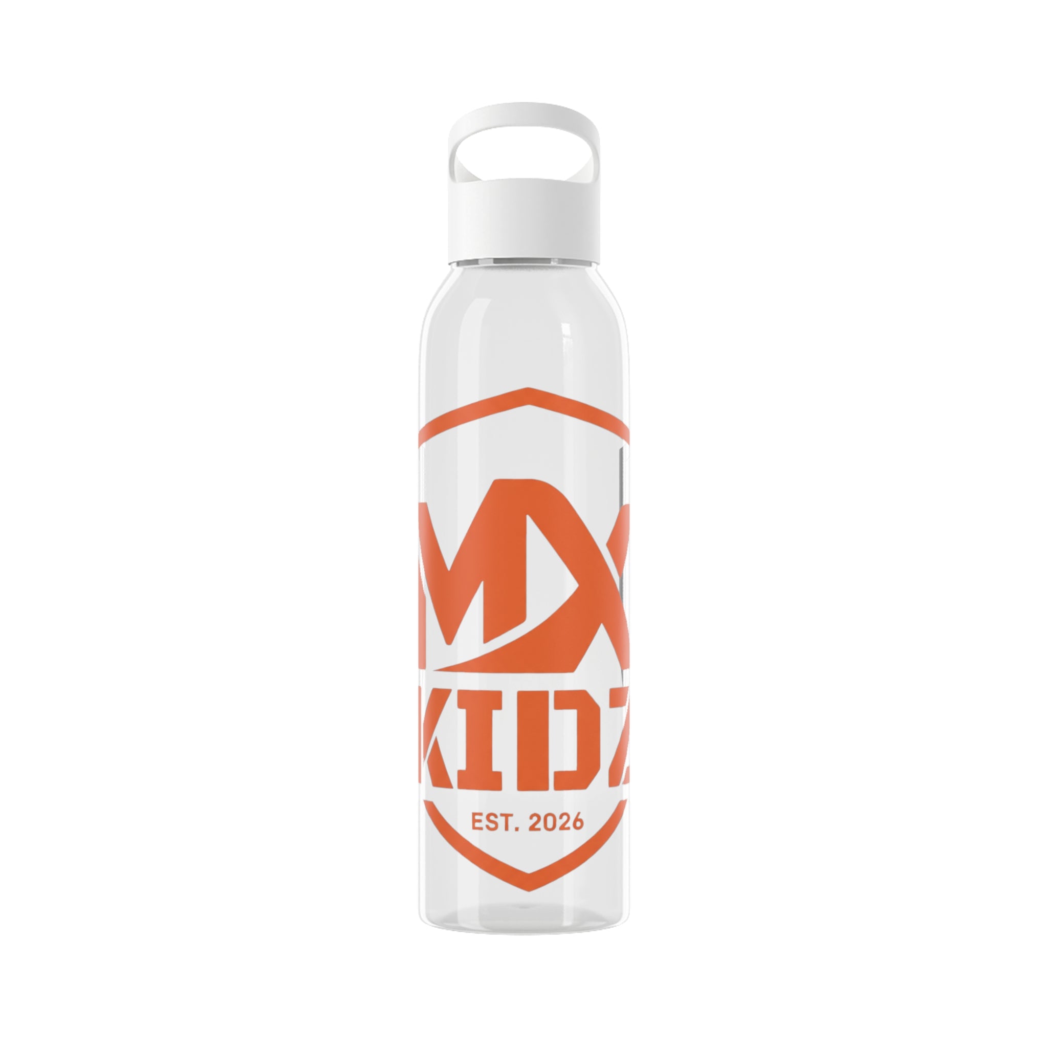 Sky Water Bottle — Clear Sports Bottle with Bold MX KIDZ Logo